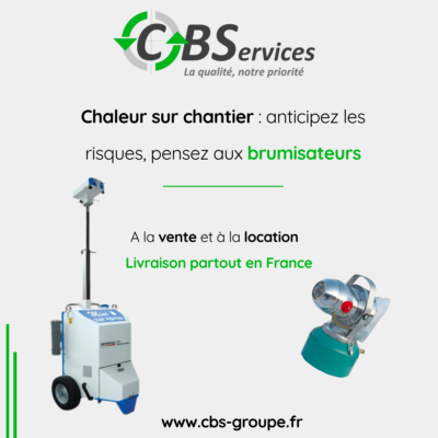 Brumisateurs sur chantier : une solution contre la chaleur… et une aide financière à la clé !